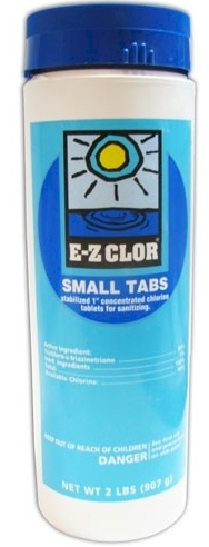 EZ Clor 1 Inch Chlorine Tablets 2 Lbs | Chlorine | 1 Inch Tablets